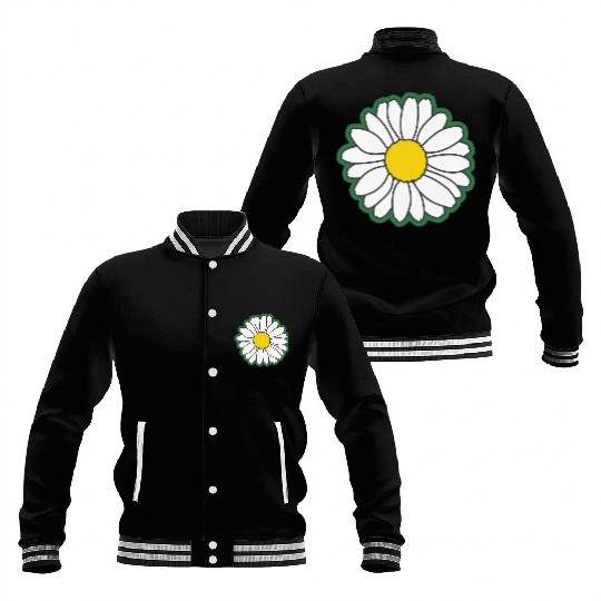 green daisy flower Baseball Jackets