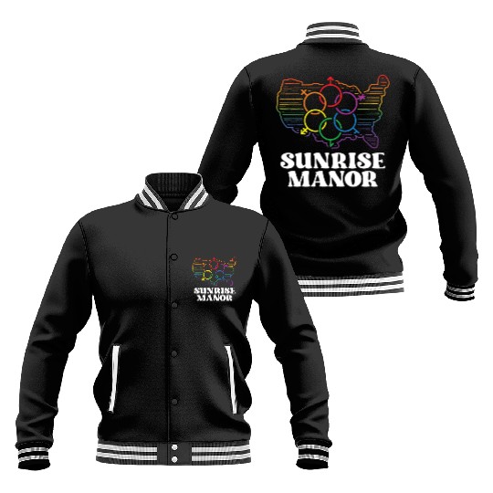 Sunrise Manor Pride Flag Pride Month LGBTQ Flag Baseball Jackets