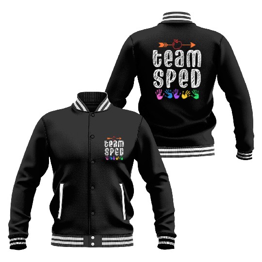 Team Sped Teacher Awareness Special Education Baseball Jackets