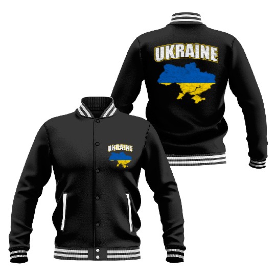 Ukraine Flag Nation National Colors Origin Kiev Baseball Jackets