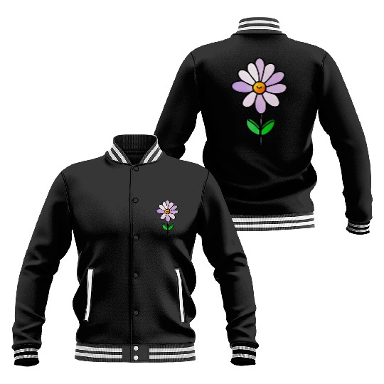 Lavender Flower Art Baseball Jackets