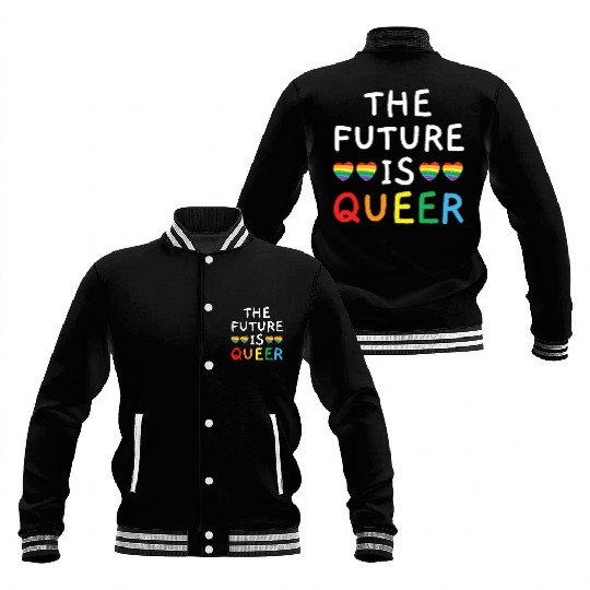 The Future Is Queer LGBTQ Rainbow Pride Month Baseball Jackets