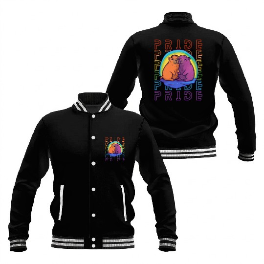 Pride Capybara Baseball Jackets