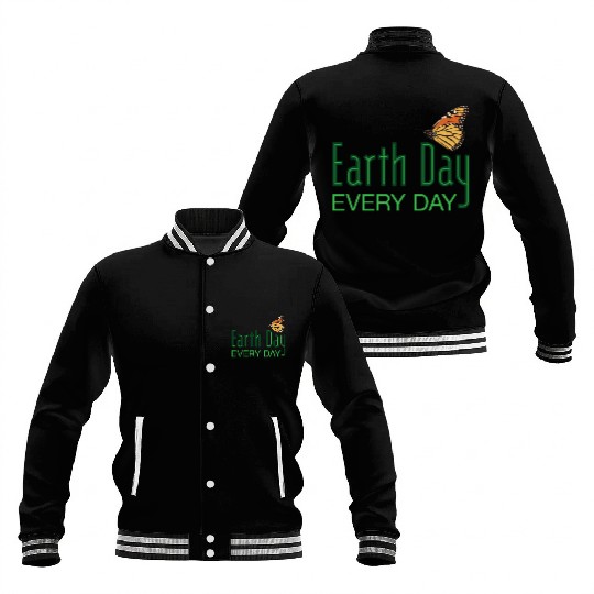 Earth Day Butterfly Baseball Jackets