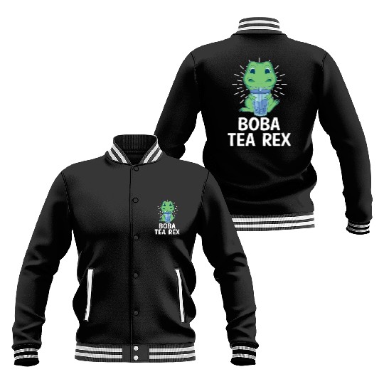 Boba Tea Rex Bubble Tea Lover Boba Tea Drinker Baseball Jackets