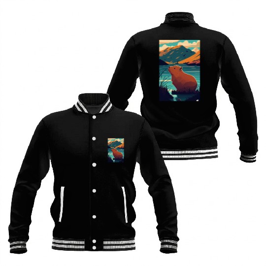 Capybara Nature Capibara Baseball Jackets