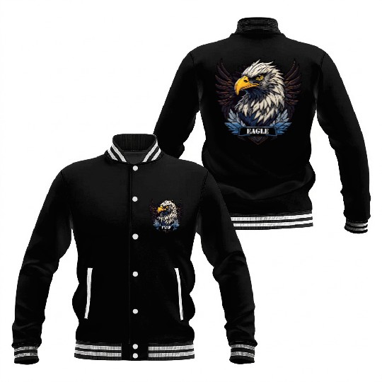 Eagle Spirit Emblem Baseball Jackets