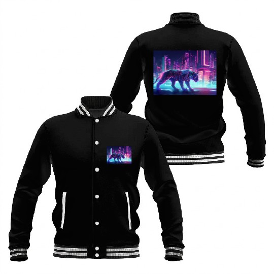Futuristic Tiger Baseball Jackets