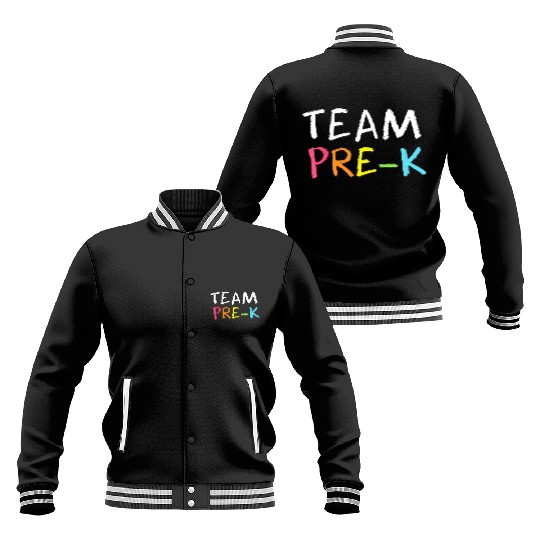 Team Pre K Teacher Back To School Top Baseball Jackets