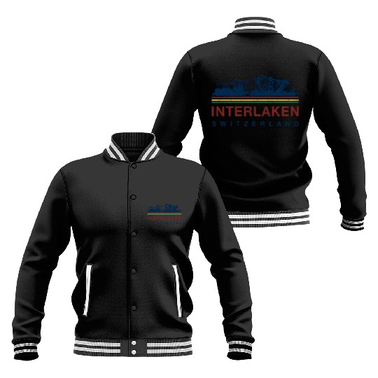 Switzerland Interlaken Swiss Mountain Climbing Baseball Jackets