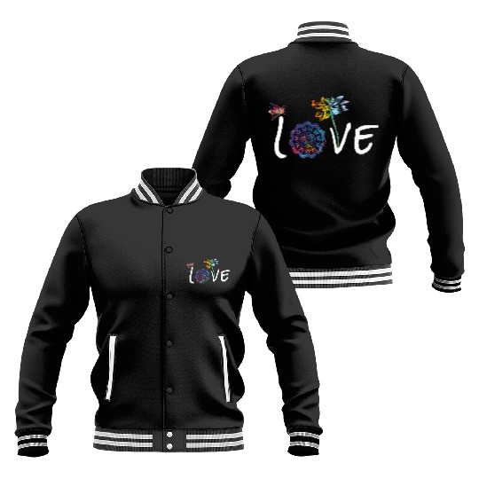 Namaste Love Lotus Bee Peace Meditation Baseball Jackets