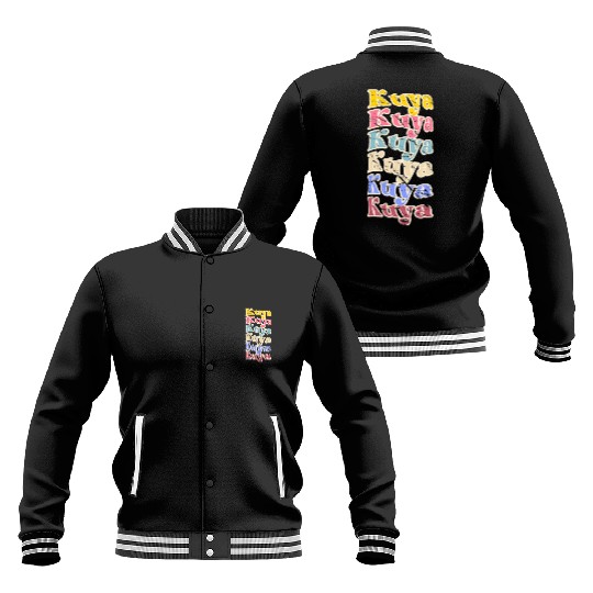 Kuya Retro Wavy Style Cool Kuyas Tagalog Filipino Baseball Jackets