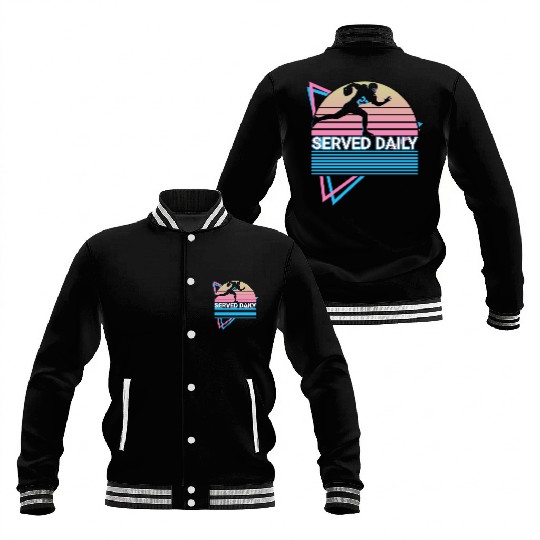 Football Lineman Retro Baseball Jackets