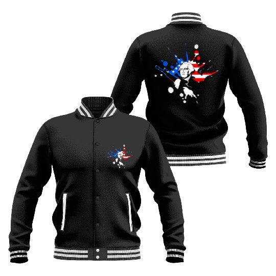 Merica George Washington Independence Day Baseball Jackets