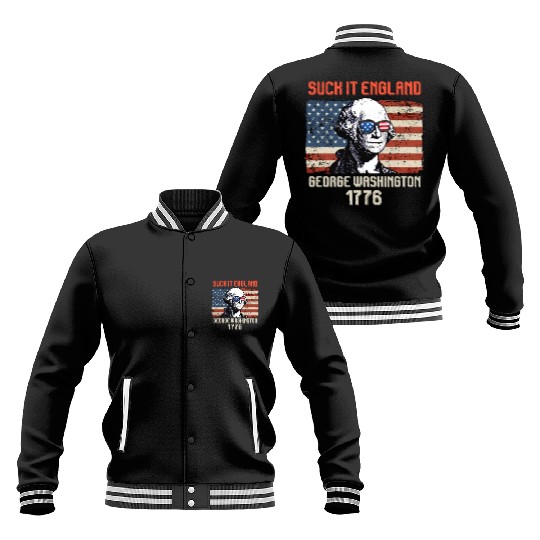 Suck it England George Washington 1776 USA Baseball Jackets