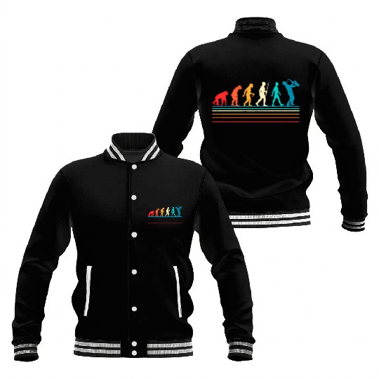 Saxophone Retro Vintage Evolution Of Baseball Jackets