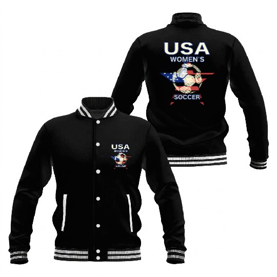 Soccer Usa Flag Baseball Jackets