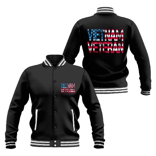 Vietnam Veteran Us Flag Vietnam Vets Baseball Jackets