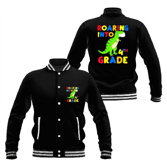 Roaring Into 4th Grade Four Back To School 2020 Baseball Jackets