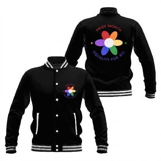 Colorful Pride Month Logo Baseball Jackets
