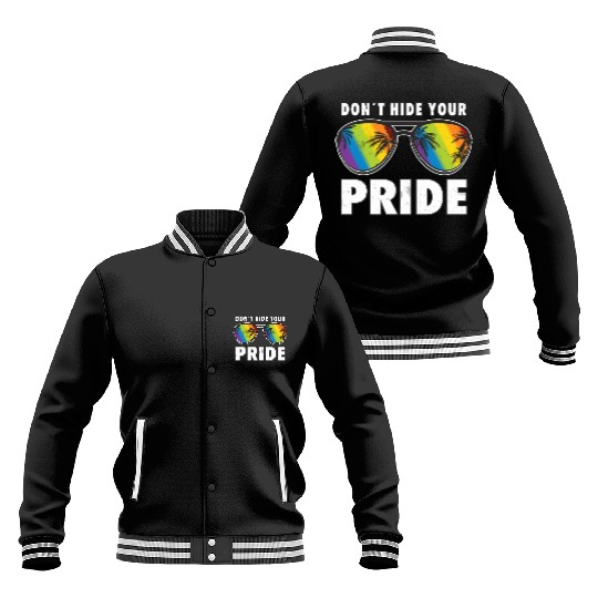 Pride LGBTQ Don´t Hide Your Pride Rainbow Baseball Jackets