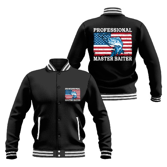 Professional Master Baiter Us American Flag Bass Baseball Jackets