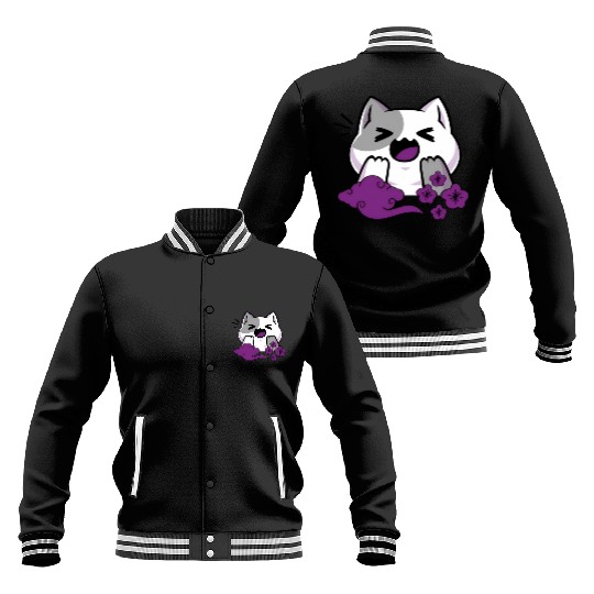 Asexual Subtle Ace Pride Anime And Cat Japanese Baseball Jackets