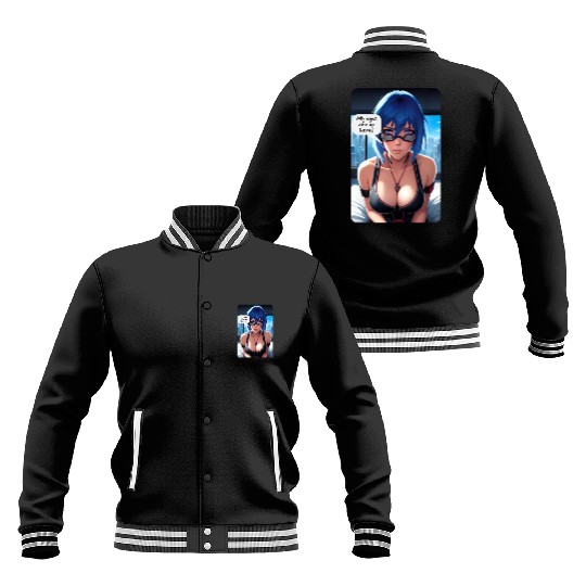 Cyberpunk Waifu Influencer Design 10 Baseball Jackets