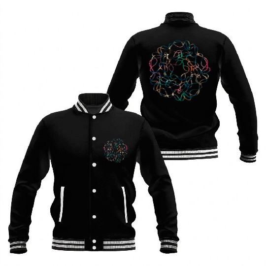 abstract flower Baseball Jackets
