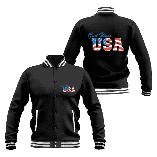 God Bless America Baseball Jackets