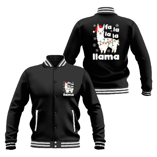 Fa La La Llama Falala Kawaii Snow Lamb Baseball Jackets