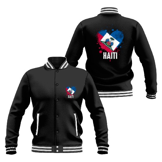 Haitian Vacation Haiti Flag Baseball Jackets
