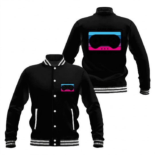 Game on level up illustration black Baseball Jackets