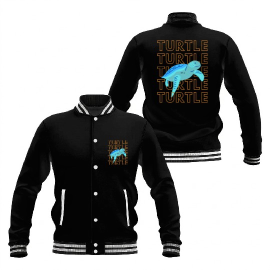 Sea Turtle Doodle Baseball Jackets