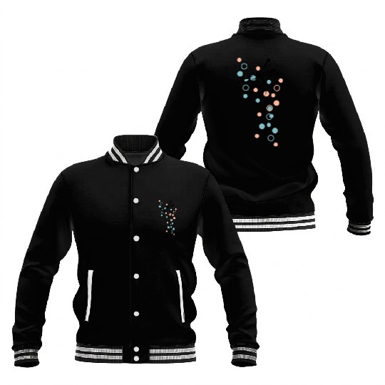 Dragonfly and dots Baseball Jackets
