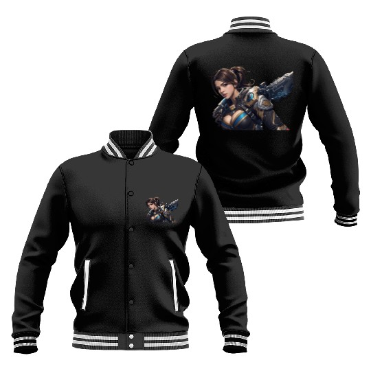 Sexy female gamer chick Baseball Jackets