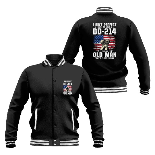 US Army DD-214 American Flag Baseball Jackets