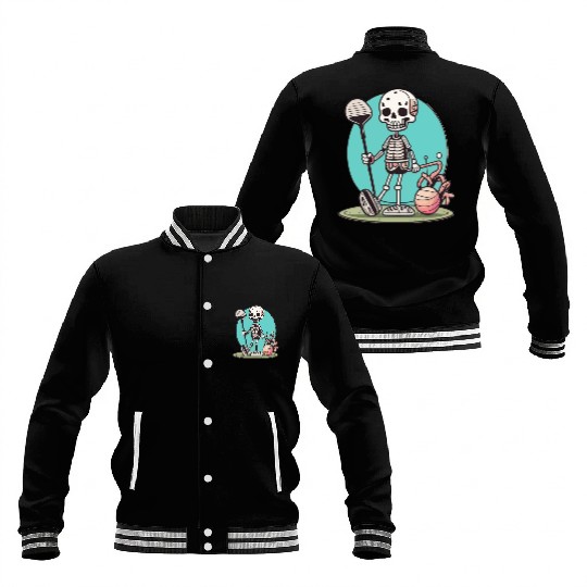 Funny Golf Skull Funny Sport Baseball Jackets