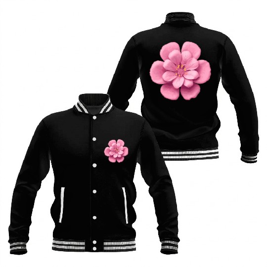 Pink Sakura flower Baseball Jackets