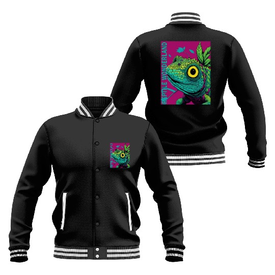 Psychedelic Reptile Wonderland Retro Designs 7 Baseball Jackets