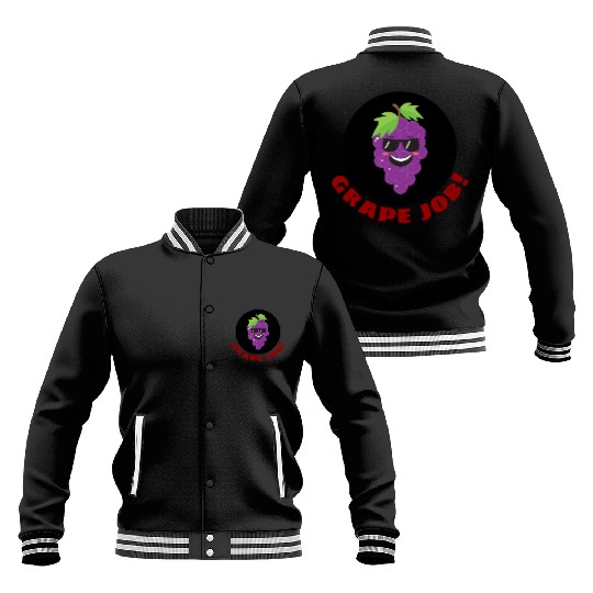Grape Job Grape Pun Baseball Jackets