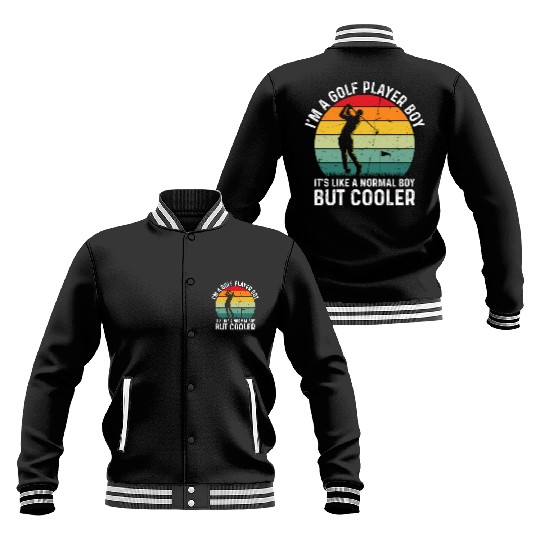 I'm A Golf Player Boy - Golfer Golfing Boys Baseball Jackets