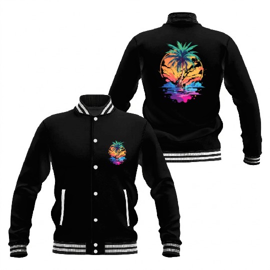 Palm Tree Paradise Baseball Jackets