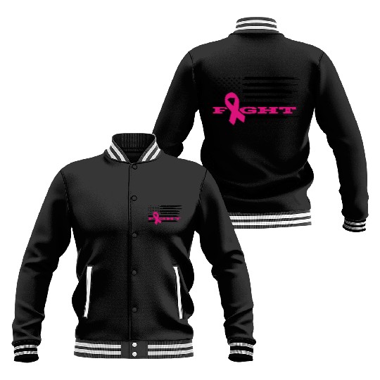 Fight Cancer Us Flag Baseball Jackets