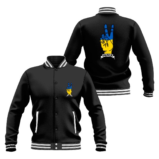 Peace for Ukraine text Baseball Jackets