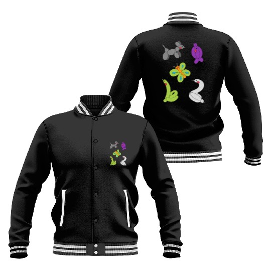 Cute Neon Animal Balloon Sticker Pack Baseball Jackets