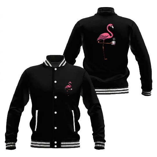 Flamingo Bird Coffee Lover Baseball Jackets