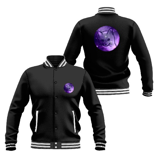 Galaxy Space Cat Funny Cat Lover Baseball Jackets
