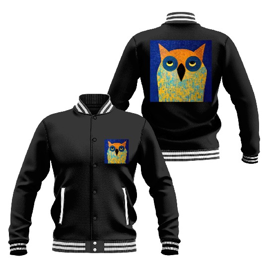 Mod Owl: Bored Owl Baseball Jackets