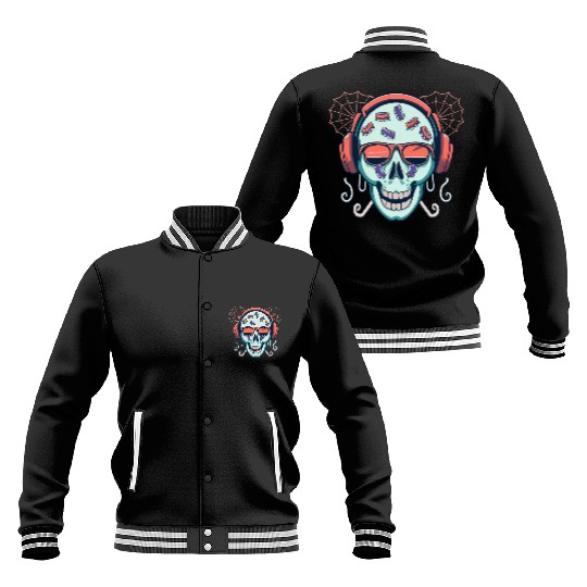 Skull Candy Halloween For Music Baseball Jackets